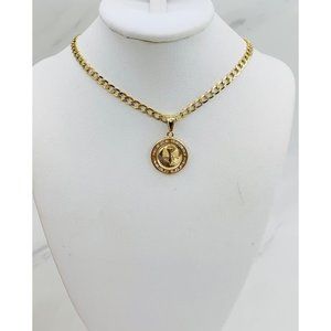 14k gold necklace Holy Spirit pendant for baby 14”